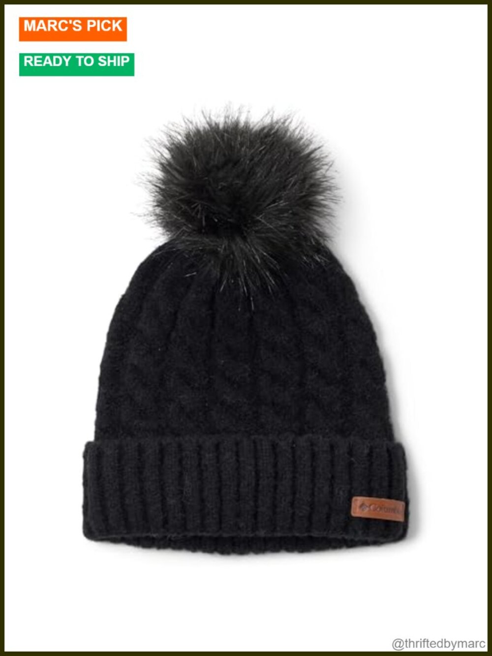 Columbia Unisex Adult Winter Blur II Beanie Fleece Lined Knit Pom Pom Hat One